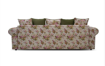 Прямой диван Ameli (Arcadia rose+shaggy green+glance bone) в Лабытнанги - предосмотр 2