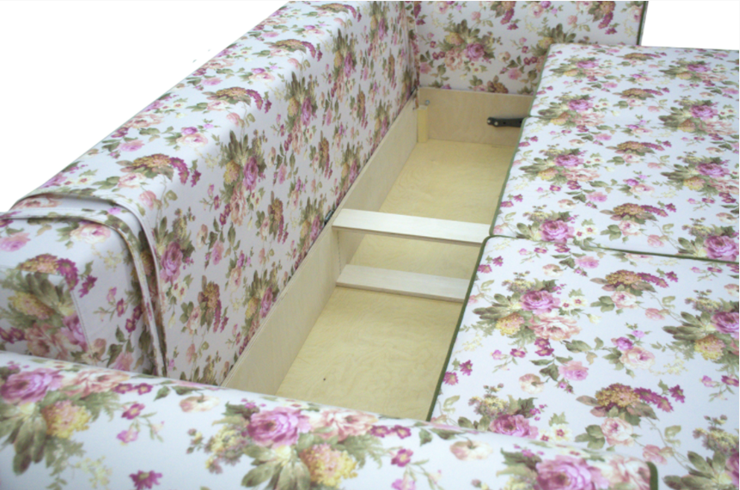 Прямой диван Ameli (Arcadia rose+shaggy green+glance bone) в Тарко-Сале - изображение 5