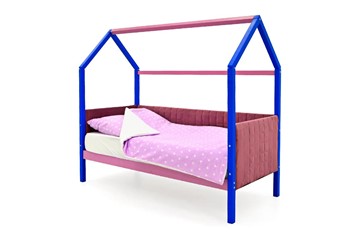 Кровать-домик детская «Svogen синий-лаванда» мягкая в Салехарде