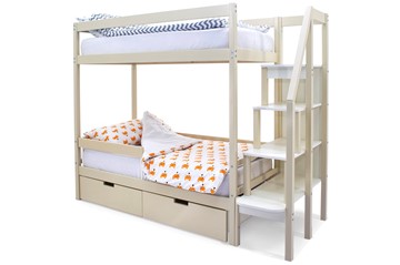Двухэтажная детская кровать Svogen бежевый в Салехарде