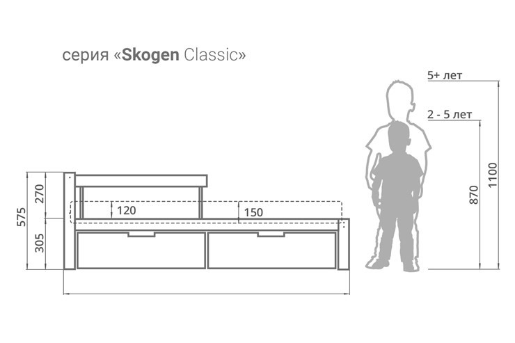Кровать в детскую Skogen classic бежево-белая в Лабытнанги - изображение 6