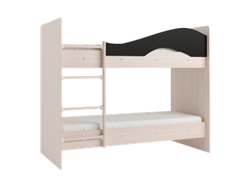 Детская  двухъярусная кровать Мая с 2 ящиками на щитах, корпус Млечный дуб, фасад Венге в Тарко-Сале - предосмотр 3