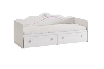 Детская кровать Фэнтези с ящиками, белый рамух в Надыме