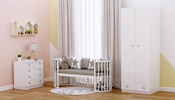 Кроватка детская POLINI Kids Simple 911 Белый в Салехарде - предосмотр 8
