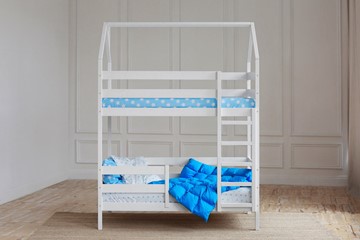 Детская двухъярусная кровать Домик, цвет белый в Лабытнанги - предосмотр
