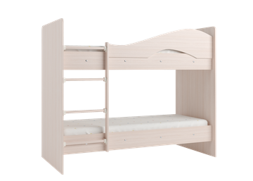 Двухэтажная кровать Мая на щитах со шкафом и ящиками, цвет Млечный дуб в Салехарде - предосмотр 2