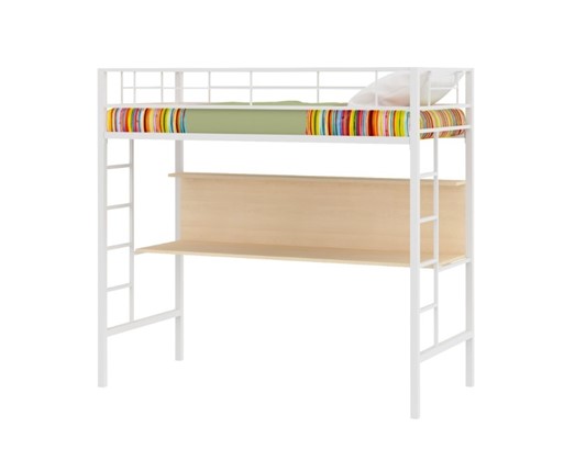 Двухъярусная кровать Севилья-1 со столом Белая в Надыме - изображение