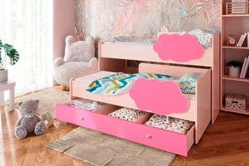 Детская двухъярусная кровать Соник 1.6 с ящиком, Розовый в Муравленко