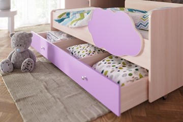 Двухэтажная детская кровать Соник 1.6 с ящиком, Синий в Салехарде - предосмотр 1