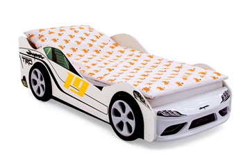 Кровать-машина детская Супра белая в Надыме