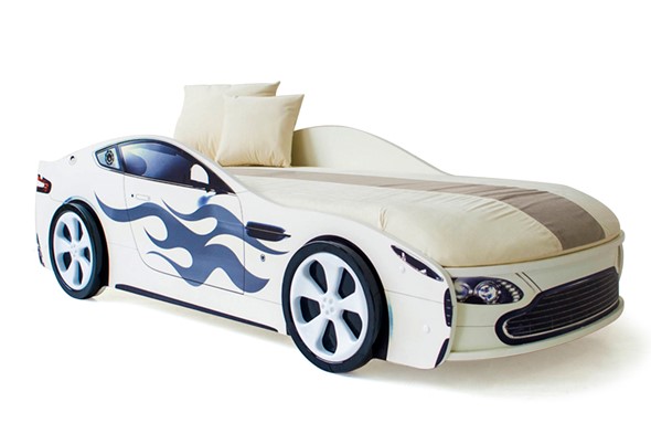 Детская кровать-машина Бондимобиль белый в Салехарде - изображение