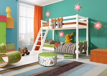 Двухэтажная детская кровать Мебельград Соня, Вариант 10 Белый в Муравленко