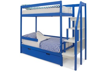 Детская 2-этажная кровать Svogen синий в Салехарде