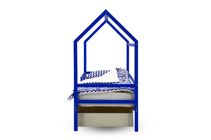 Кровать-домик в детскую Svogen синий в Салехарде - изображение 5