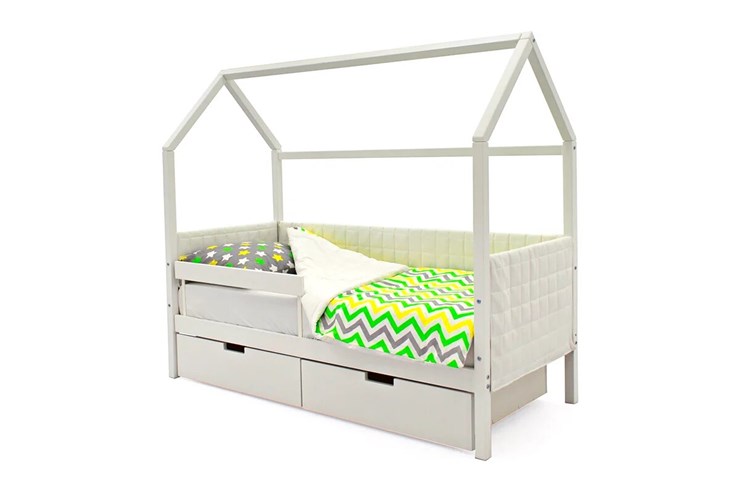 Кровать-домик в детскую «Svogen белая» мягкая в Салехарде - изображение 3