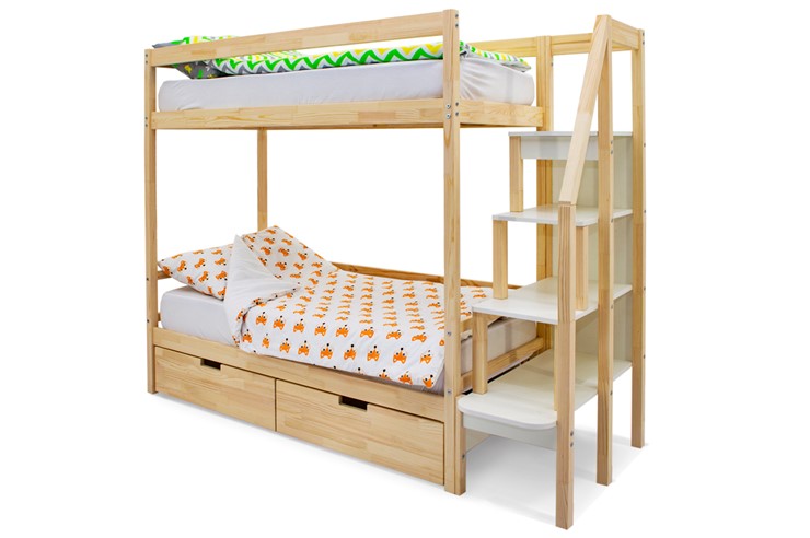 Детская двухъярусная кровать Svogen натура в Салехарде - изображение 4