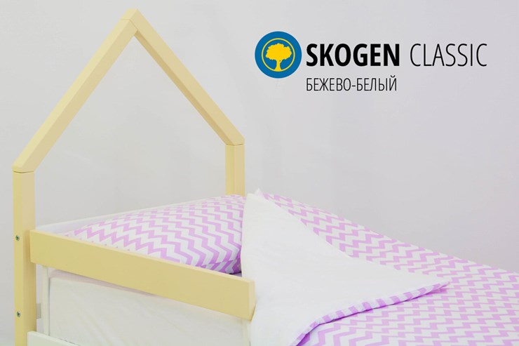 Детская кровать-домик мини Skogen бежево-белый в Лабытнанги - изображение 3