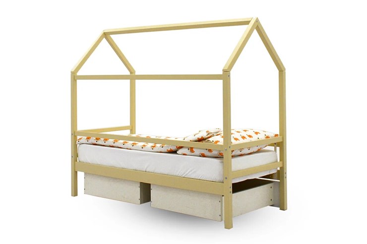 Кровать-домик в детскую Svogen бежевый в Салехарде - изображение 4