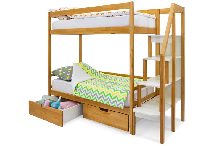 Детская 2-ярусная кровать Svogen дерево в Салехарде - изображение 5