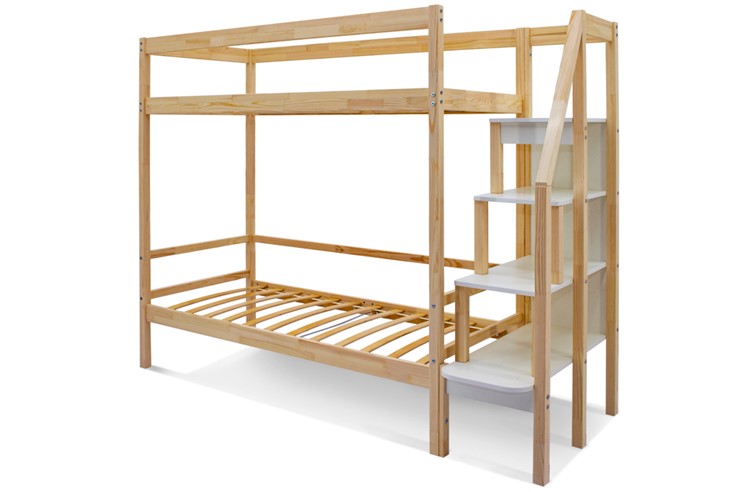 Детская двухъярусная кровать Svogen натура в Салехарде - изображение 1