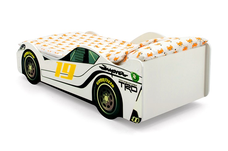 Кровать-машина детская Супра белая в Салехарде - изображение 5