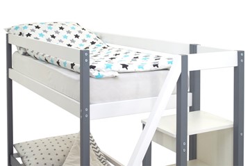Детская 2-ярусная кровать Svogen графит-белый в Салехарде - предосмотр 10