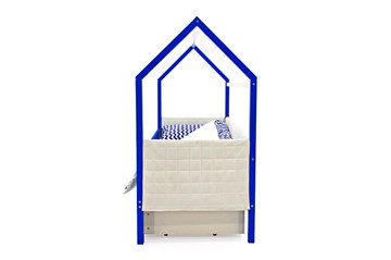 Кровать-домик в детскую «Svogen сине-белый» мягкая в Салехарде - предосмотр 5
