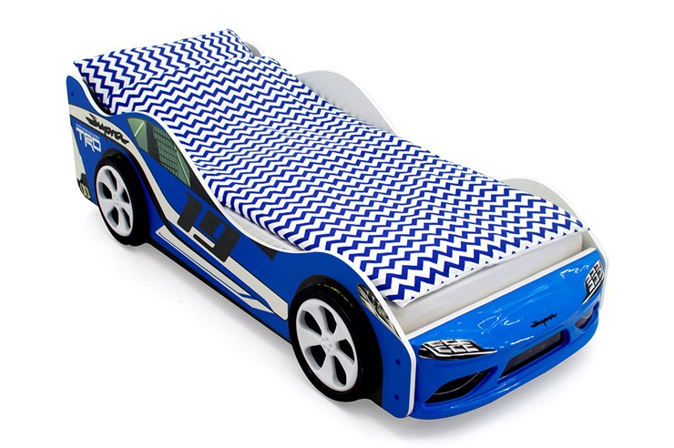 Кровать-машина в детскую Супра синяя в Салехарде - изображение 1