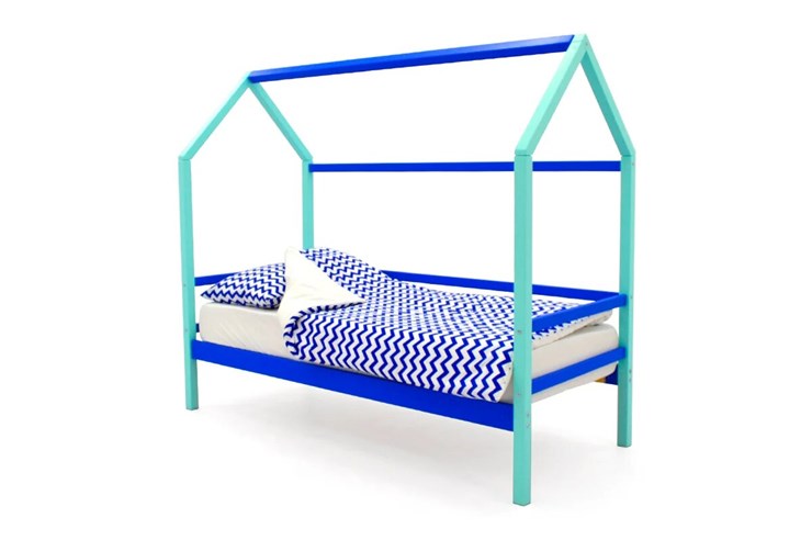 Кровать-домик детская Svogen синий-мятный в Салехарде - изображение 1