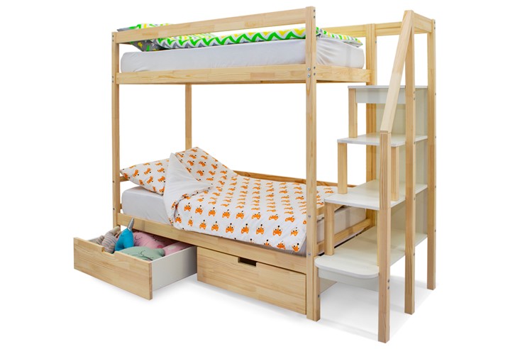 Детская двухъярусная кровать Svogen натура в Салехарде - изображение 5