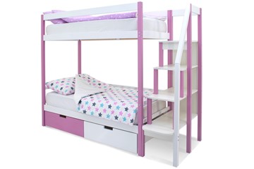Детская двухэтажная кровать Svogen лаванда-белый в Салехарде - предосмотр 4