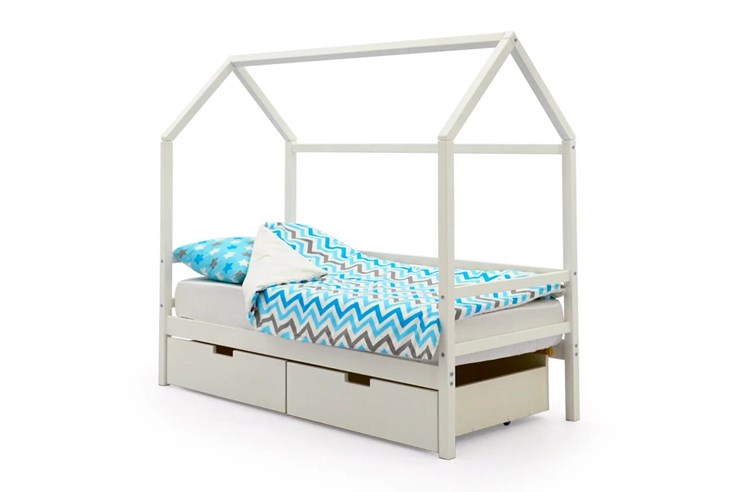 Детская кровать-домик Svogen белый в Салехарде - изображение 3