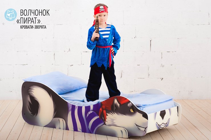 Детская кровать Волчонок-Пират в Новом Уренгое - изображение 1