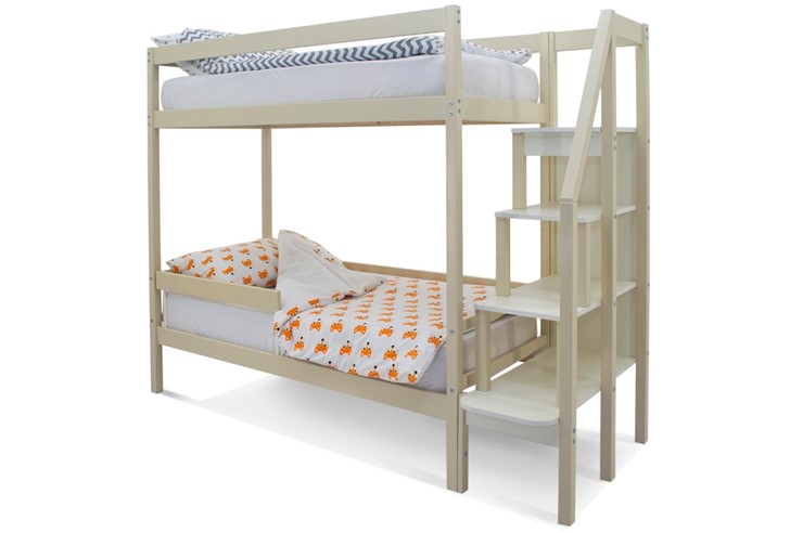 Двухэтажная детская кровать Svogen бежевый в Салехарде - изображение 3