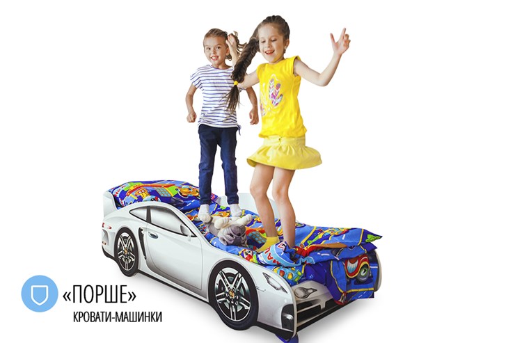Кровать-машина детская Porsche в Губкинском - изображение 4