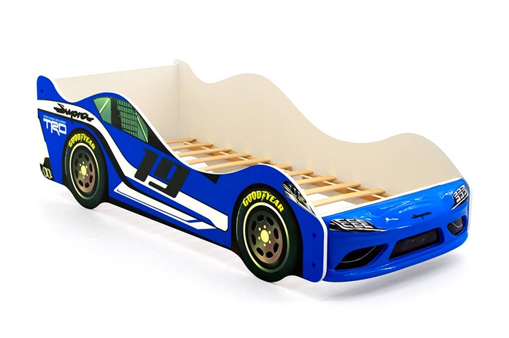 Кровать-машина в детскую Супра синяя в Салехарде - изображение 8