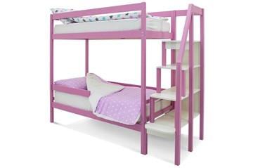 Детская 2-х ярусная кровать Svogen розовый в Салехарде - предосмотр 3