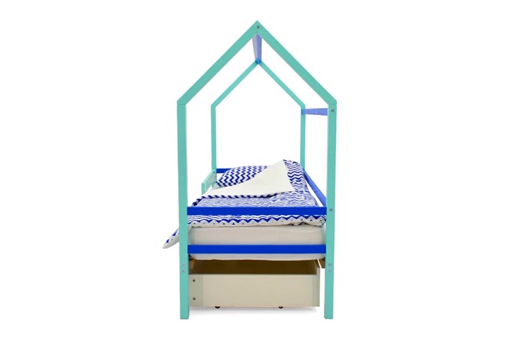 Кровать-домик детская Svogen синий-мятный в Ноябрьске - изображение 5