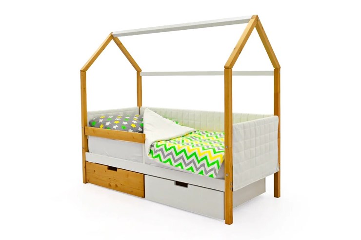 Детская кровать-домик «Svogen белая-дерево» мягкая в Лабытнанги - изображение 3