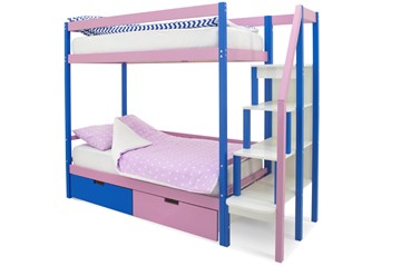 Двухэтажная детская кровать Svogen синий-лаванда в Лабытнанги - предосмотр 4
