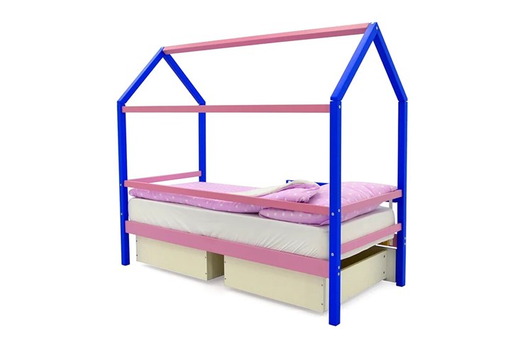 Кровать-домик детская Svogen синий-лаванда в Салехарде - изображение 3