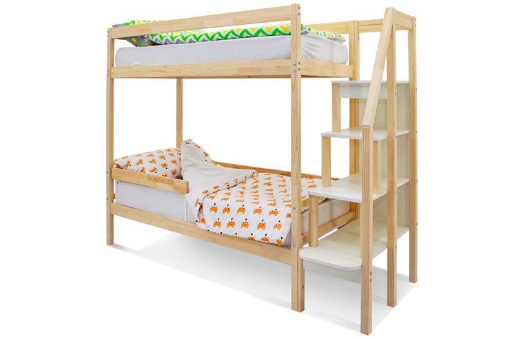 Детская двухъярусная кровать Svogen натура в Салехарде - изображение 3