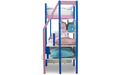 Двухэтажная детская кровать Svogen синий-лаванда в Салехарде - предосмотр 7