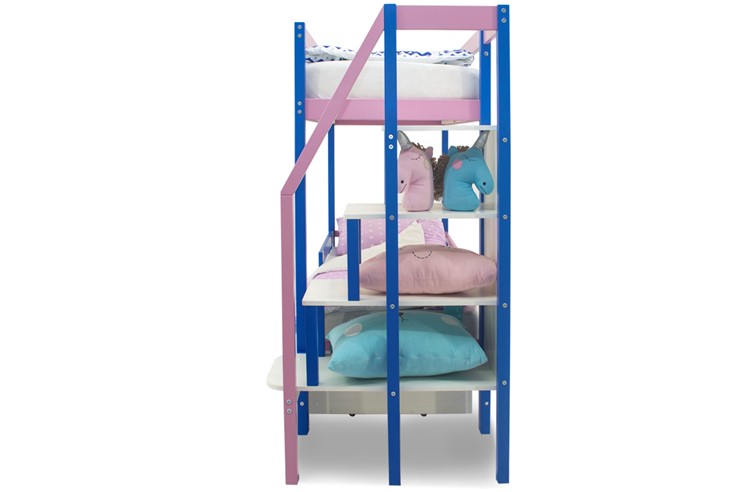 Двухэтажная детская кровать Svogen синий-лаванда в Лабытнанги - изображение 7
