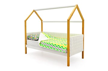 Детская кровать-домик «Svogen белая-дерево» мягкая в Губкинском