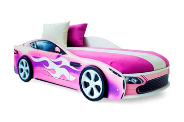 Кровать-машина детская Бондимобиль розовый в Губкинском