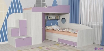 Детская кровать-шкаф Кадет-2, корпус Винтерберг, фасад Ирис в Муравленко