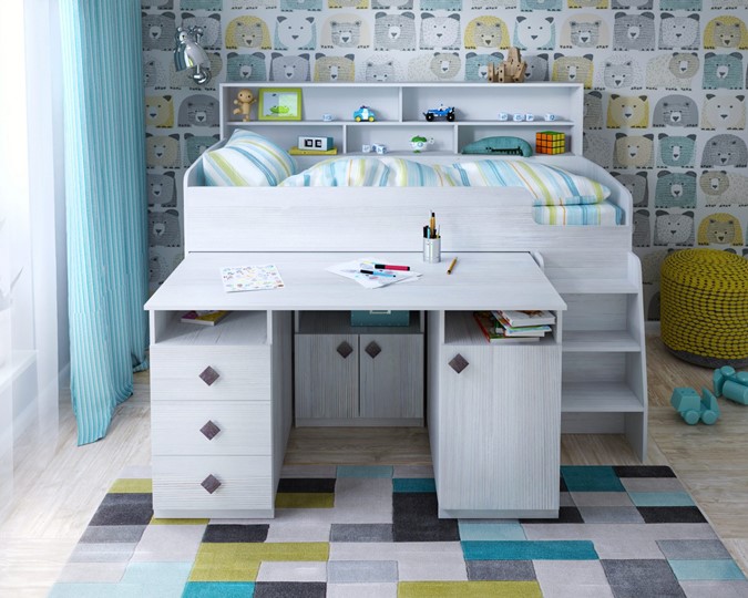 Детская кровать-чердак Малыш-5, цвет Винтерберг в Надыме - изображение 5