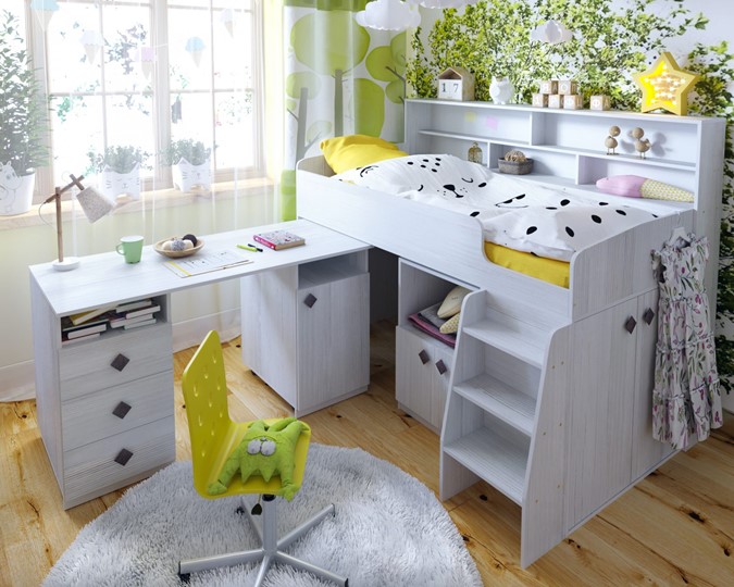 Детская кровать-чердак Малыш-5, цвет Винтерберг в Губкинском - изображение 7
