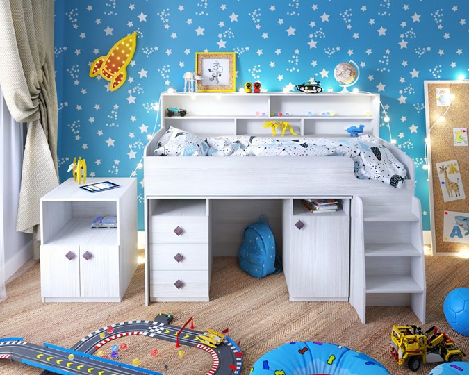 Детская кровать-чердак Малыш-5, цвет Винтерберг в Лабытнанги - изображение 8